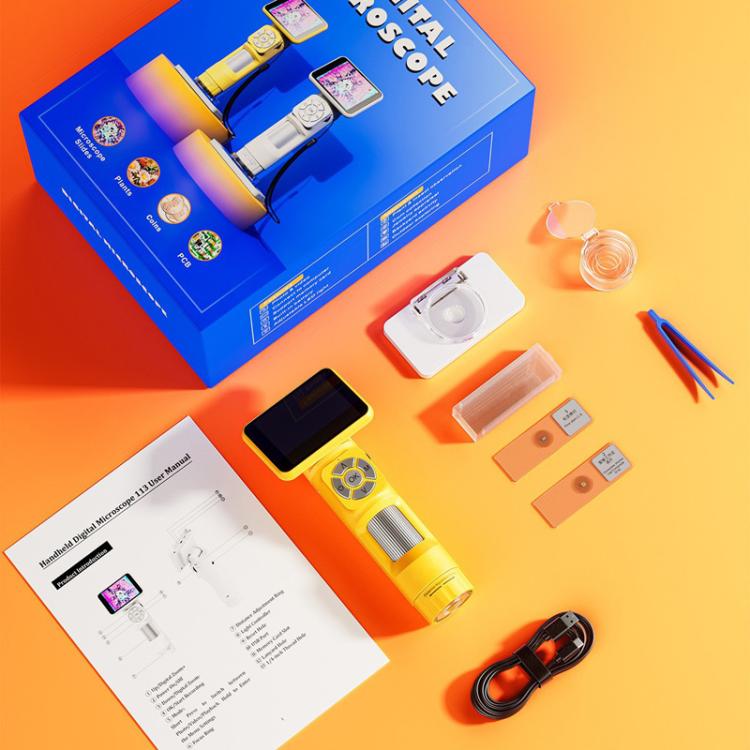 H113 Portable Handheld Digital Microscope Kids Microscope With LED Light