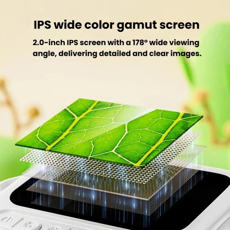 H375 2 Inch IPS Screen Manual Focus Microscope Rechargeable Kids Microscope With Light