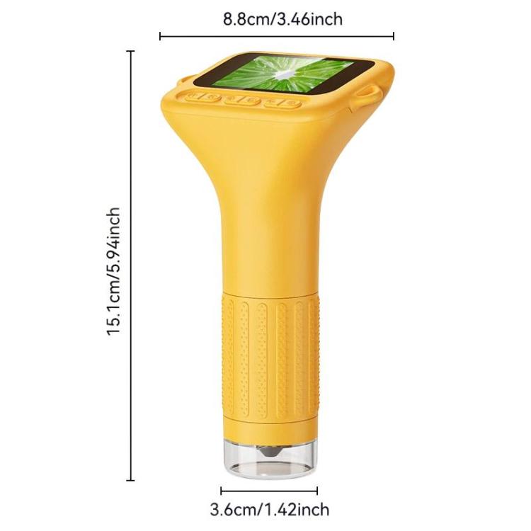 H375 2 Inch IPS Screen Manual Focus Microscope Rechargeable Kids Microscope With Light