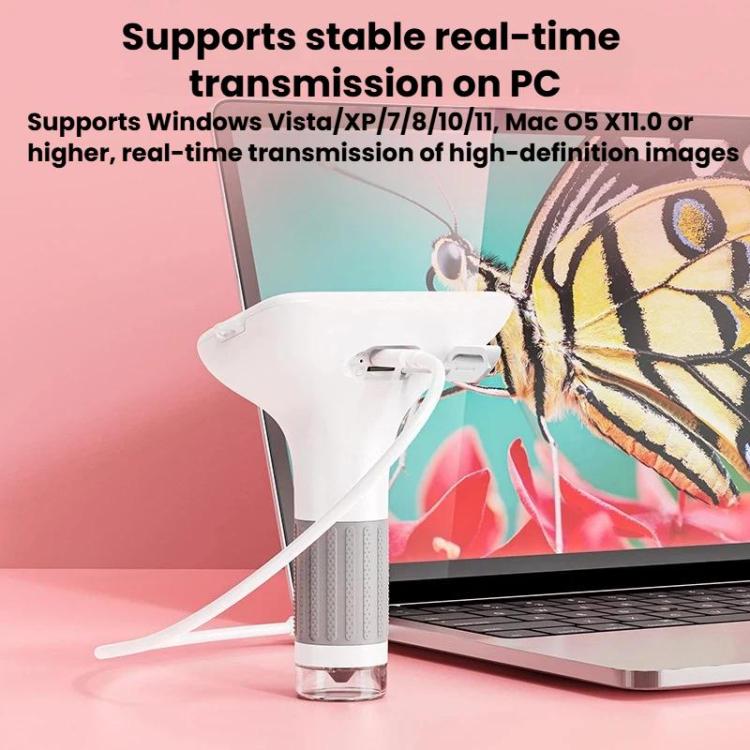 H385 3 Inch IPS Screen Handheld Digital Microscope Kids Manual Focus Microscope With Light