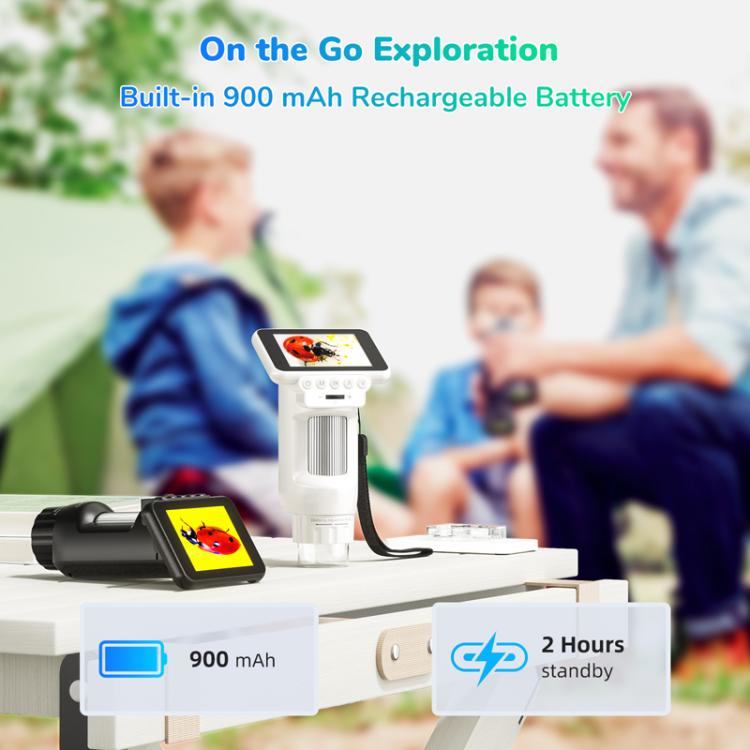 H013 2.8 Inch Digital Handheld HD Portable Electronic Microscope Rechargeable Kids Microscope With Light