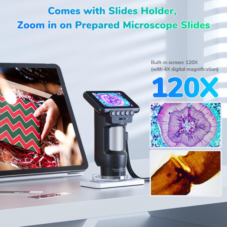 H013 2.8 Inch Digital Handheld HD Portable Electronic Microscope Rechargeable Kids Microscope With Light