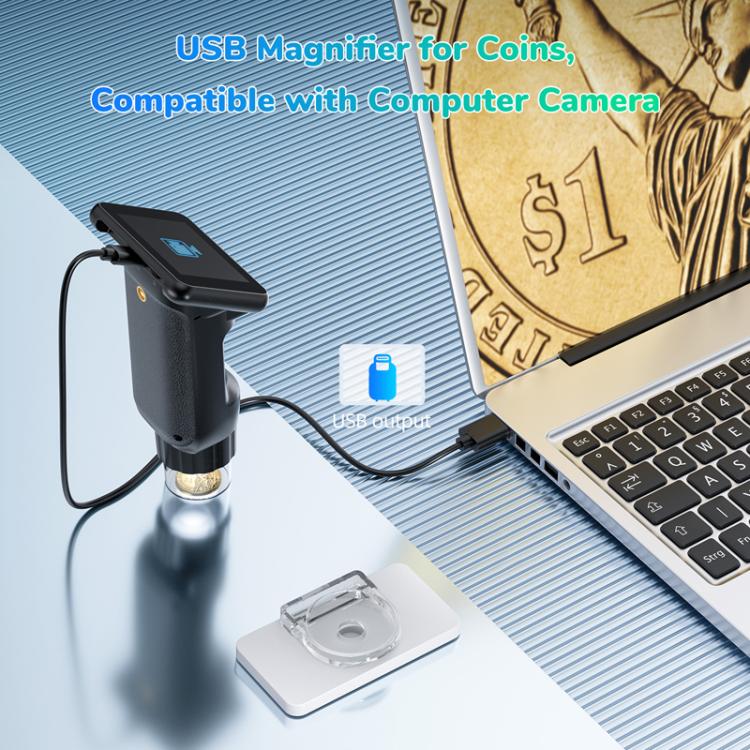 H013 2.8 Inch Digital Handheld HD Portable Electronic Microscope Rechargeable Kids Microscope With Light