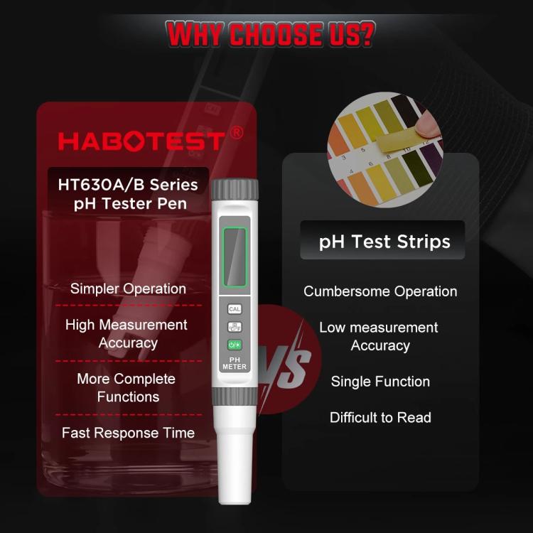 High-Precision PH Tester Water Quality Analyzer, HABOTEST HT630A, HABOTEST HT630B