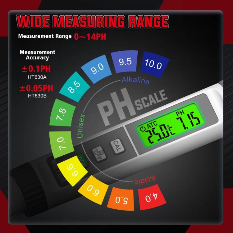High-Precision PH Tester Water Quality Analyzer, HABOTEST HT630A, HABOTEST HT630B