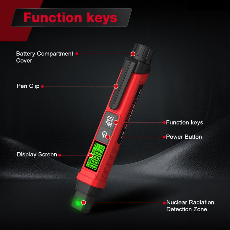 Nuclear Radiation Detection Pen Nuclear Contamination Meter Radioactive Material Detector, HT81