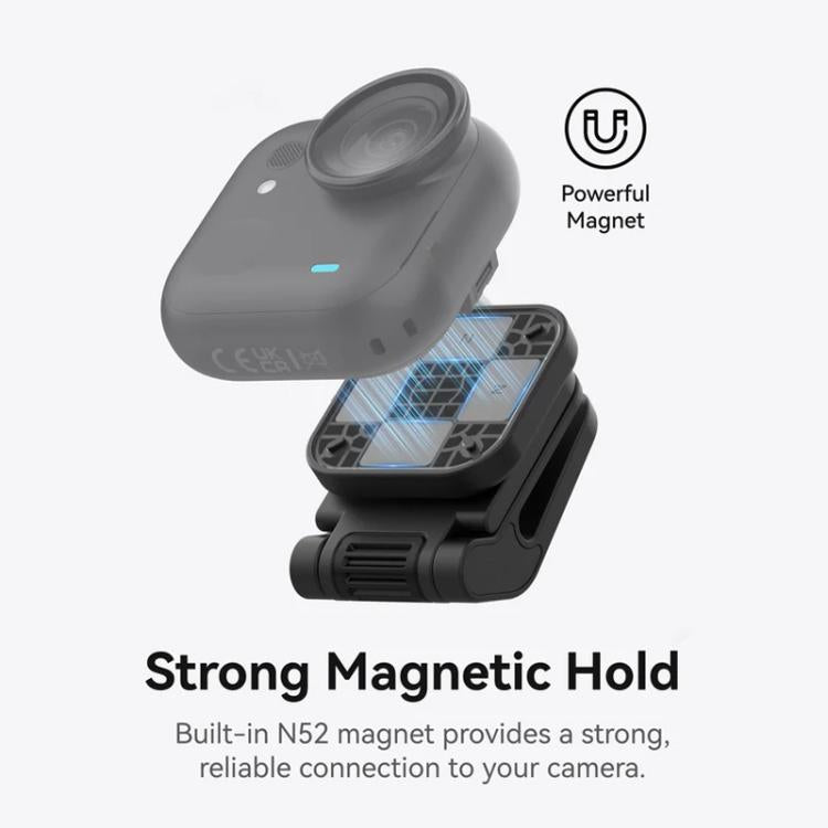 For Insta360 Go Ultra Camera TELESIN Magnetic Pivot Clip First-Person View Cap Mount Accessory