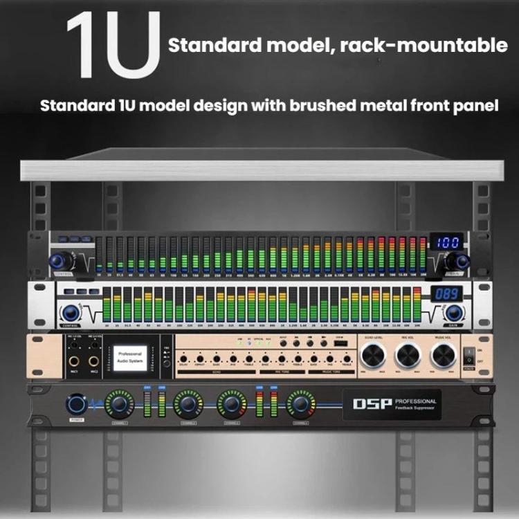 EQ-A31 Digital Equalizer Stage Home Karaoke Noise Reduction Audio Processor, EU Plug, US Plug, UK Plug, AU Plug