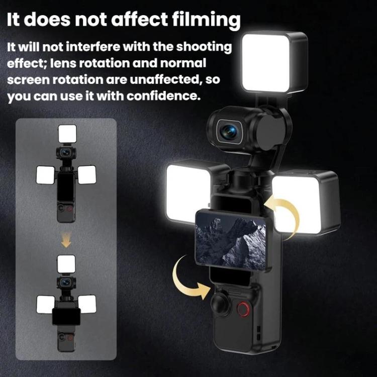 For DJI Osmo Pocket 3 Desiontal PM-06 Quick-Release Magnetic Fill Light Portable Light For Action Cameras, PM-06