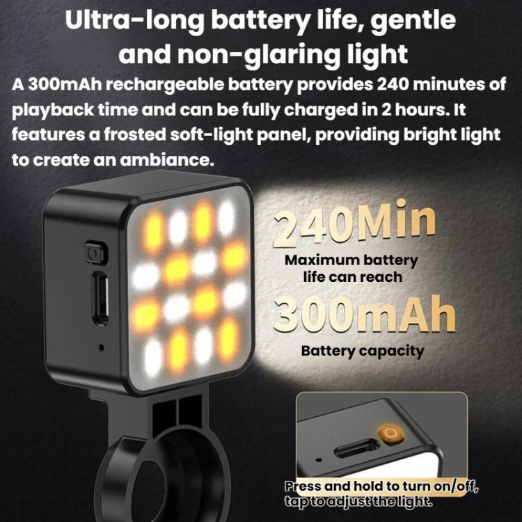 For DJI Osmo Pocket 3 Desiontal PM-06 Quick-Release Magnetic Fill Light Portable Light For Action Cameras, PM-06