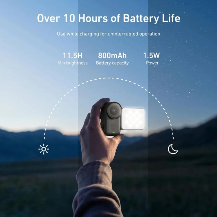 For DJI Osmo Action 6 / Nano TELESIN Magnetic Quick Release Fill Light Dual Color Temperature With 25 LEDs, For DJI Osmo Action 6 / Nano