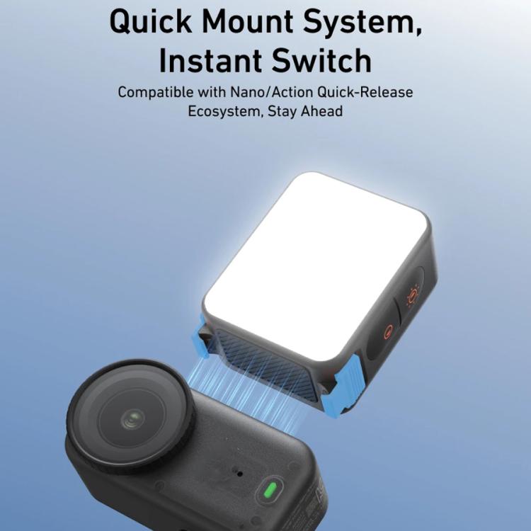 For DJI Osmo Action 6 / Nano TELESIN Magnetic Quick Release Fill Light Dual Color Temperature With 25 LEDs, For DJI Osmo Action 6 / Nano