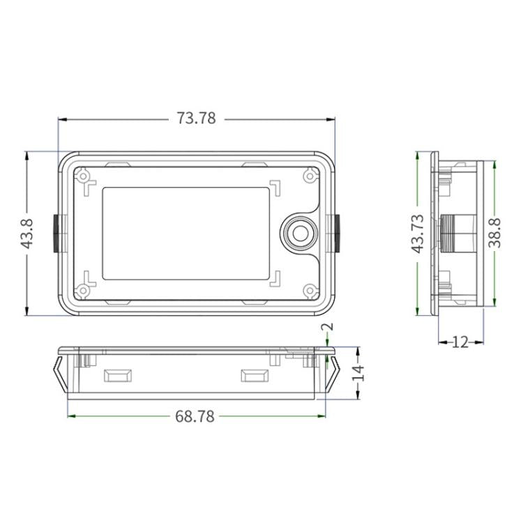 TEKM 8-100V Two-Wire Battery Power LCD Digital Display, Standard 6840D