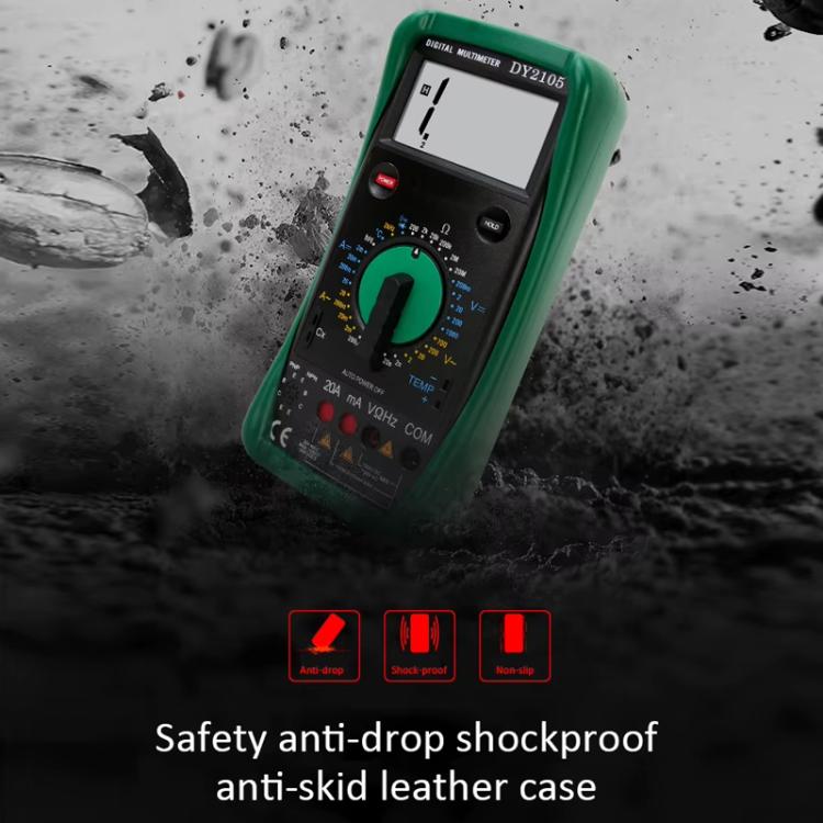 DUOYI AC/DC Voltage Resistance Testing Anti-Burn Digital Multimeter, DY2105