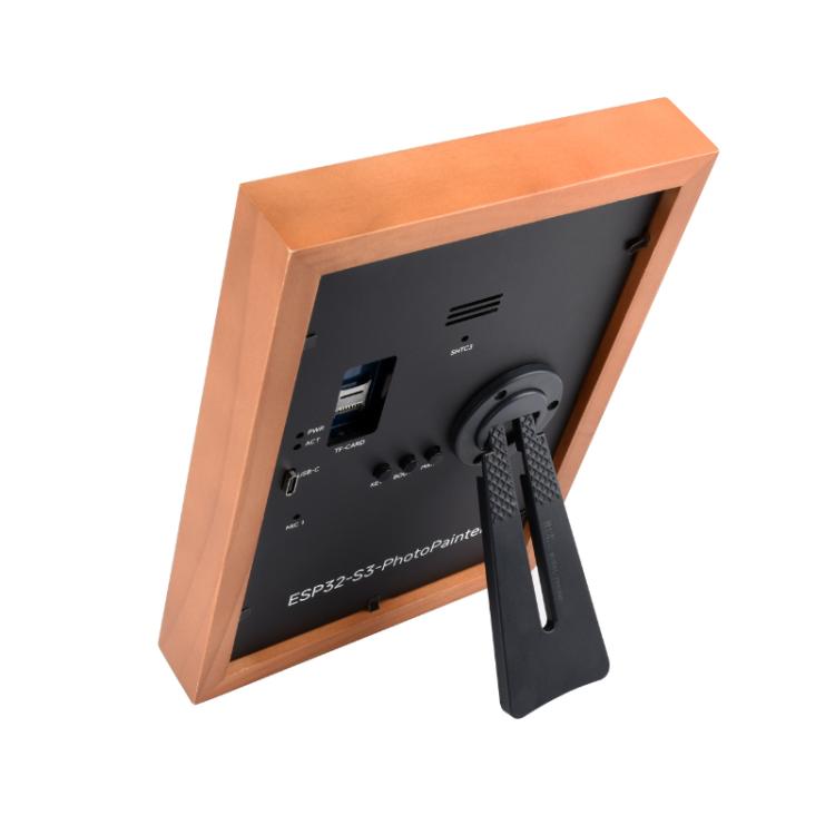 WAVESHARE ESP32-S3 7.3-Inch E6 Full-Color E-Paper Display With Solid Wood Frame 800 × 480 Resolution, 32408