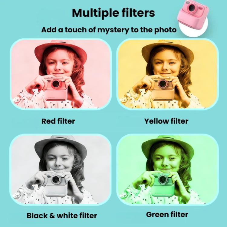 P79 Kids Instant Print Digital Camera Video Recorder Thermal Printing Digital Camera