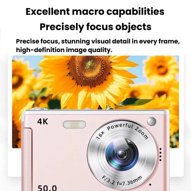 M06 4K HD Digital Camera For Students 16X Zoom Retro CCD Camera