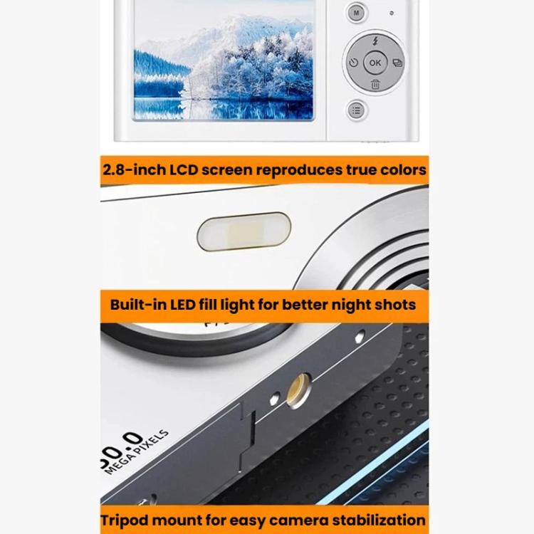 M06 4K HD Digital Camera For Students 16X Zoom Retro CCD Camera