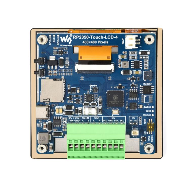 WAVESHARE RP2350 High-Performance Development Board 480 X 480 Resolution, With Touch Screen