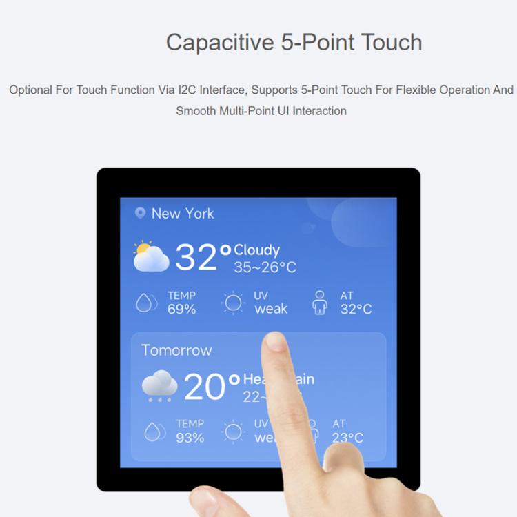 WAVESHARE RP2350 High-Performance Development Board 480 X 480 Resolution, With Touch Screen