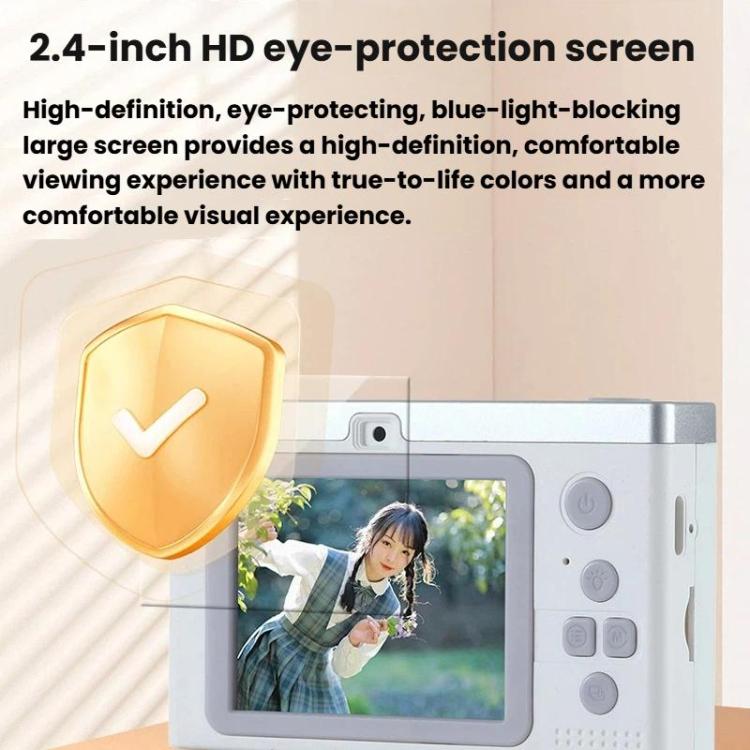 M12 2.4 Inch HD Mini Dual Lens CCD Camera Retro Card Camera For Students
