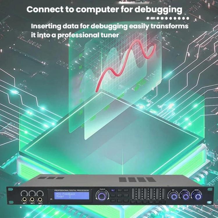 KX500 Preamp Effects DSP Vocal Audio Effects Processor, US Plug, EU Plug, UK Plug, AU Plug