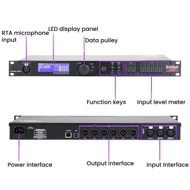 360 Audio Digital Processor KTV Stage Effects Processor, US Plug, EU Plug, UK Plug, AU Plug