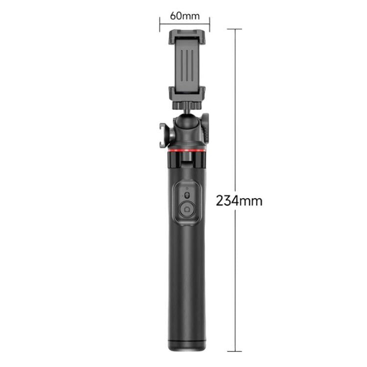 C15 Portable Remote Control Tripod Selfie Stick For Phone & Action Camera, 1/4 inch Adapter, Magnetic Quick-Release