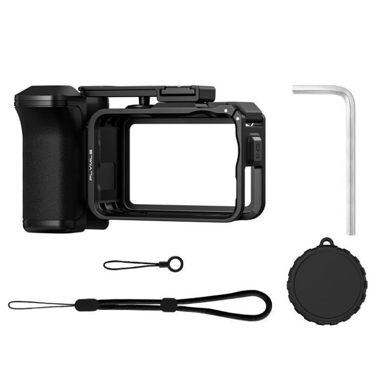For DJI Osmo Action 6 Flymile Quick-Release Cage Protective Frame Street Photography Handle Kit
