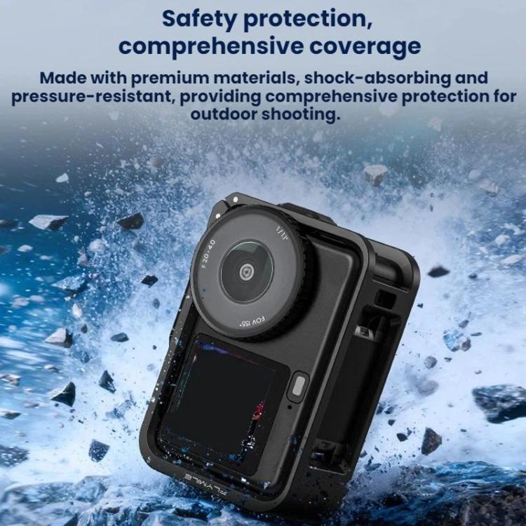 For DJI Osmo Action 6 Flymile Quick-Release Cage Protective Frame Street Photography Handle Kit