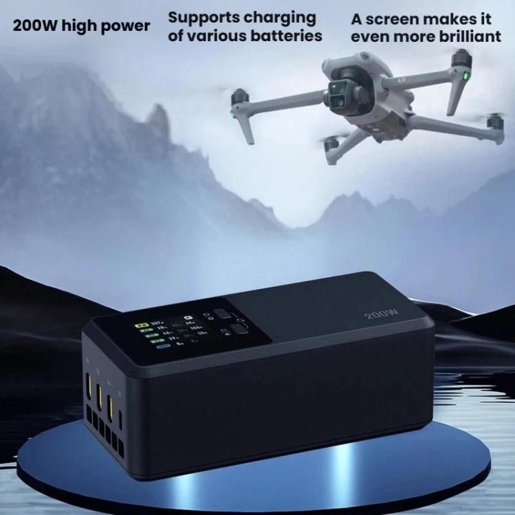 For DJI Air 3 / 3S LKTOP UC342 200W 3-Channel Charger Aerial Photography Charging Butler, US Plug, EU Plug