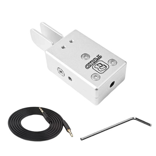 Portable Dual-Paddle Automatic Key Wireless Shortwave Morse Code, Silver