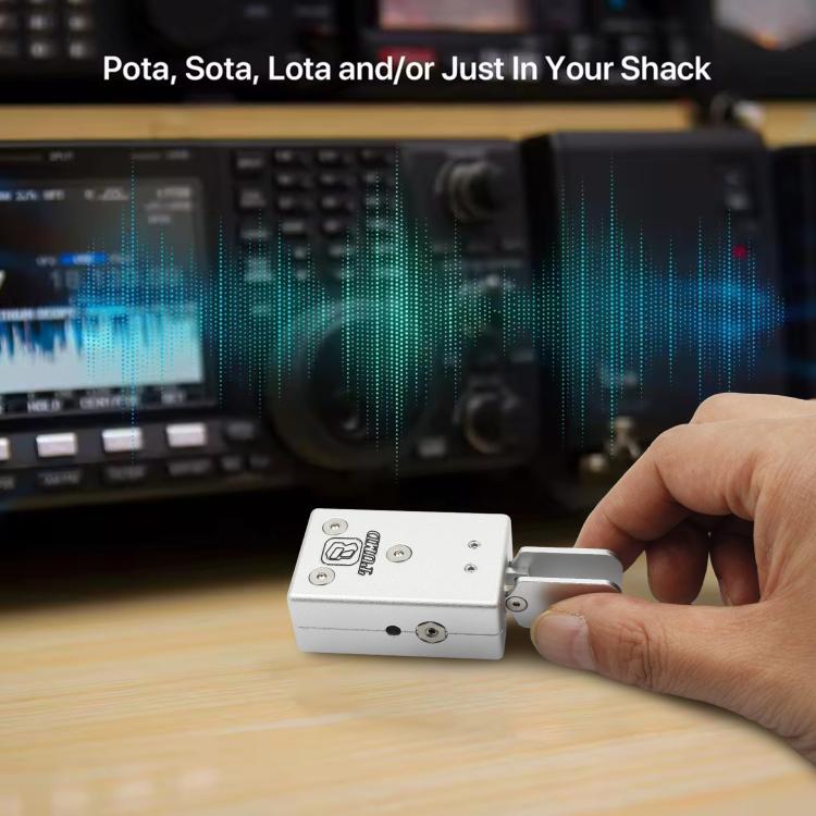 Portable Dual-Paddle Automatic Key Wireless Shortwave Morse Code, Silver