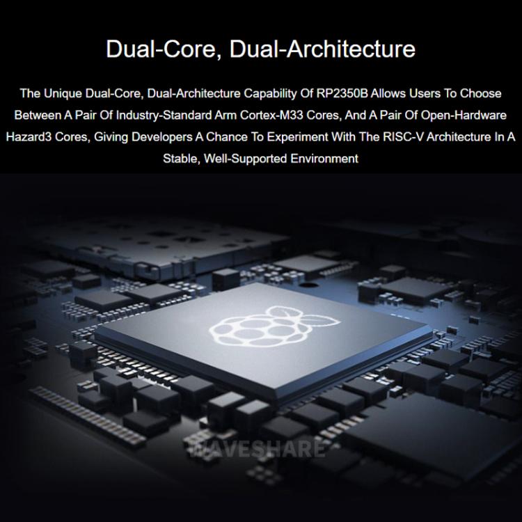 WAVESHARE RP2350 High-Performance Microcontroller Development Board Features 1.46-Inch Round Touchscreen Display, 32867