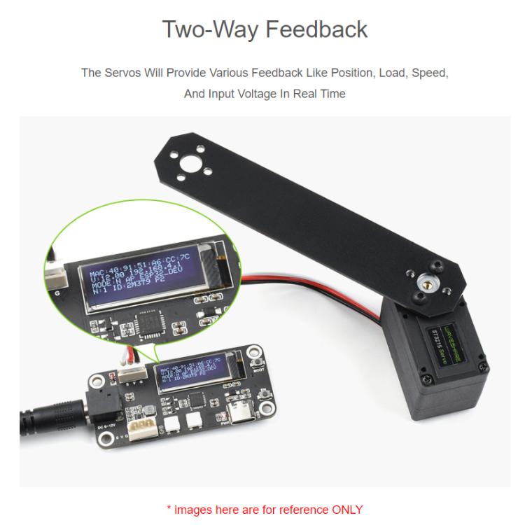 WAVESHARE High-Precision High-Torque 360-Degree Magnetic Encoder Serial Bus Servo Motor, 33014
