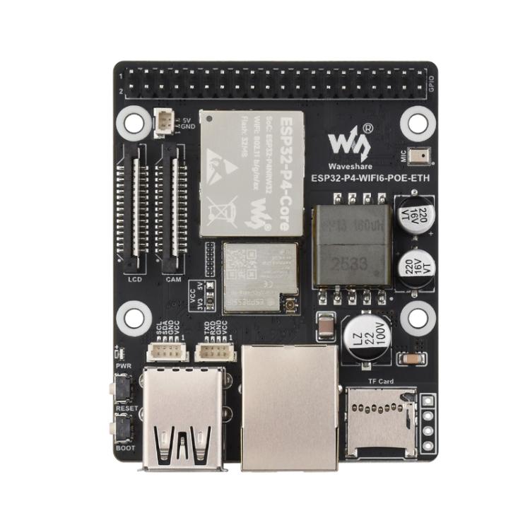 WAVESHARE ESP32-P4-WIFI6-POE-ETH Development Board Supports Power Over Ethernet (PoE), Package D
