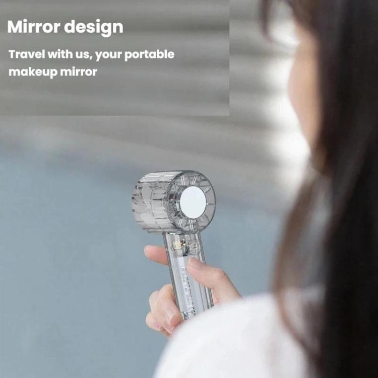 USB Charging Mirror Fan Outdoor Handheld Mini Fan With Carabiner Clip