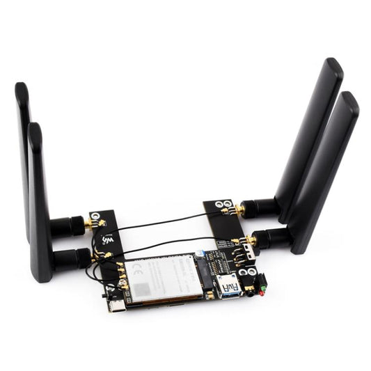 WAVESHARE 5G / 4G / 3G Module, Includes RM520N-GL Module, Supports 5G NSA And SA Networking, GNSS Positioning, 32256