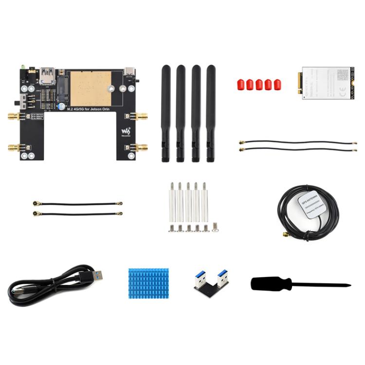 WAVESHARE 5G / 4G / 3G Module, Includes RM520N-GL Module, Supports 5G NSA And SA Networking, GNSS Positioning, 32256