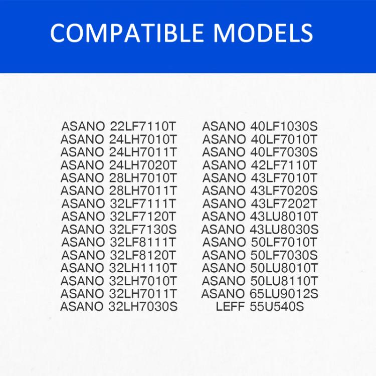 Remote Control for ASANO 2400-ED00ASAN Televisions