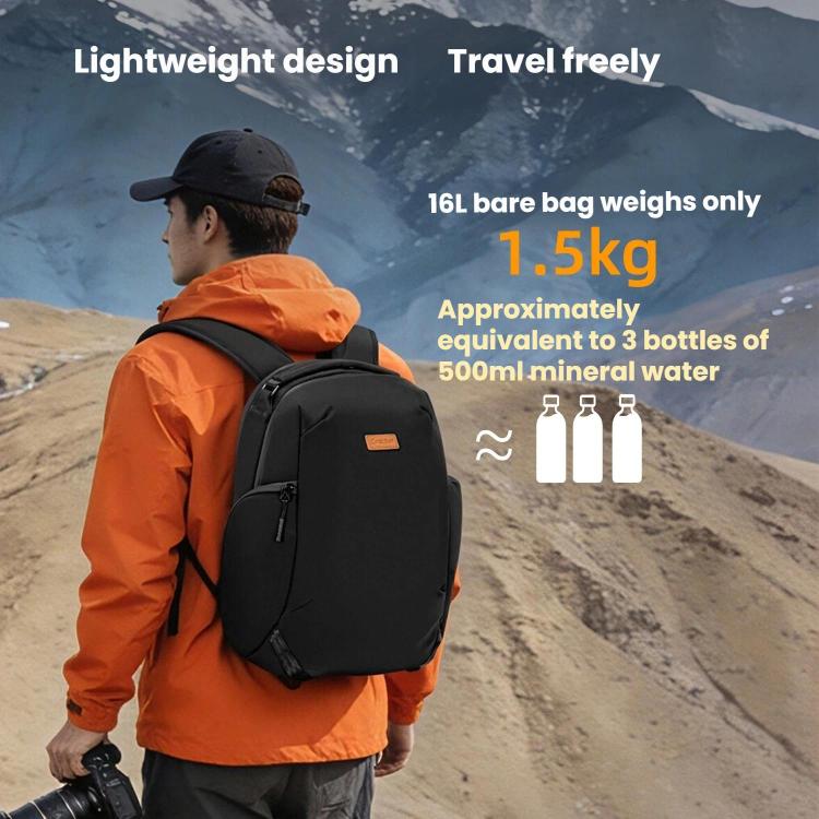 Cwatcun D248 Medium Camera Bag Waterproof High Capacity DSLR Digital Camera Backpack