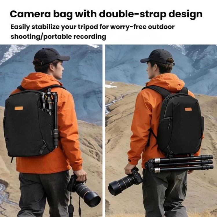 Cwatcun D248 Medium Camera Bag Waterproof High Capacity DSLR Digital Camera Backpack