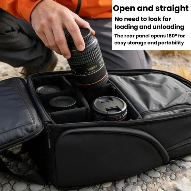Cwatcun D248 Medium Camera Bag Waterproof High Capacity DSLR Digital Camera Backpack