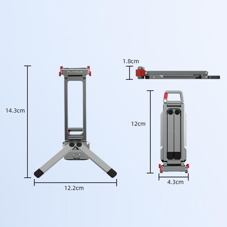 For DJI Osmo Action 6 / Nano Flymile Magnetic Quick-Release Tripod Bracket and Carabiner Clip, AC6035