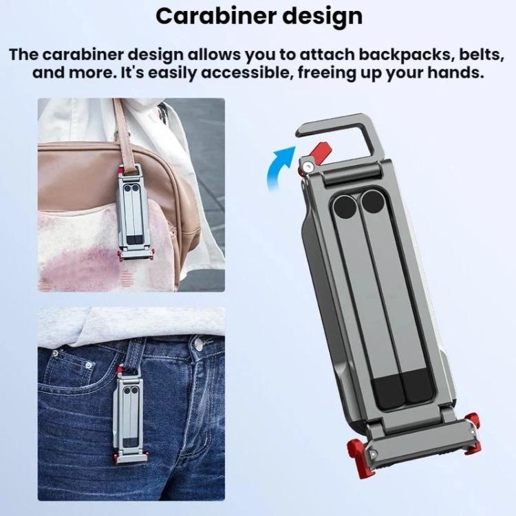 For DJI Osmo Action 6 / Nano Flymile Magnetic Quick-Release Tripod Bracket and Carabiner Clip, AC6035