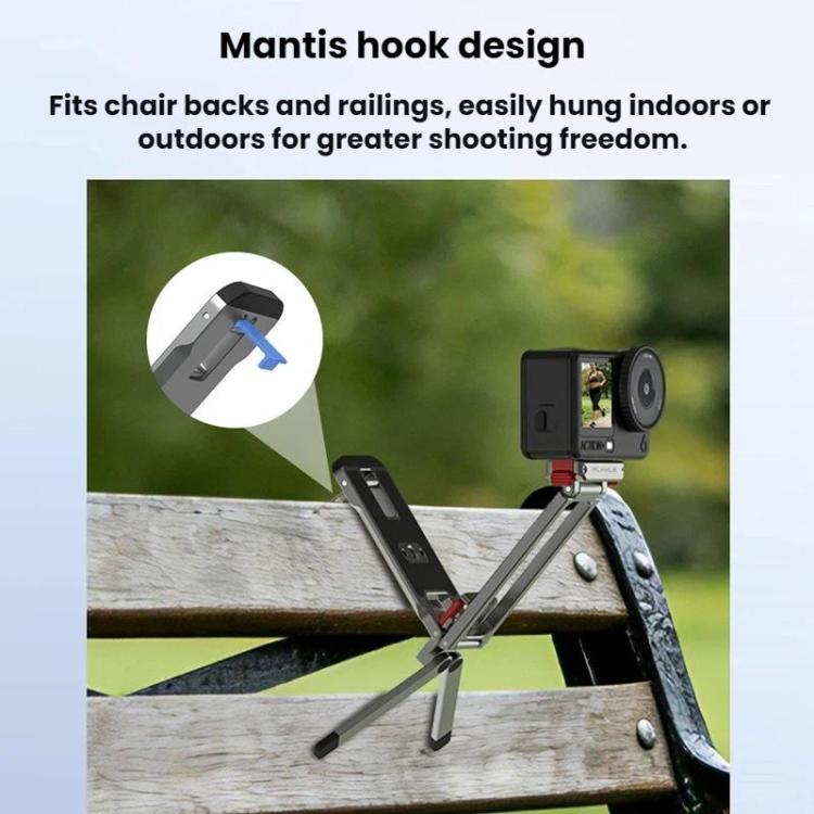 For DJI Osmo Action 6 / Nano Flymile Magnetic Quick-Release Tripod Bracket and Carabiner Clip, AC6035