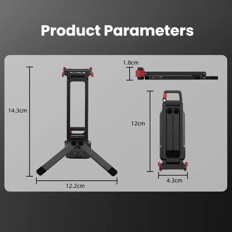 For DJI Osmo Action 3 / 4 / 5 Pro Magnetic Quick-Release Tripod Bracket with Carabiner Clip, AC5027
