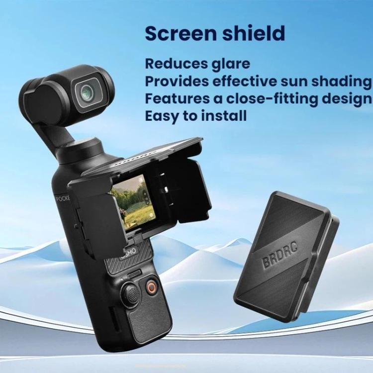 For DJI Osmo Pocket 3 BRDRC Foldable Screen Protector Sunshade