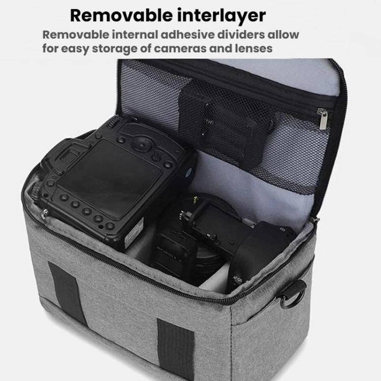 DSLR Camera Shoulder Bag Mirrorless Camera Bag, Small Gray, Small Black, Large Gray, Large Black