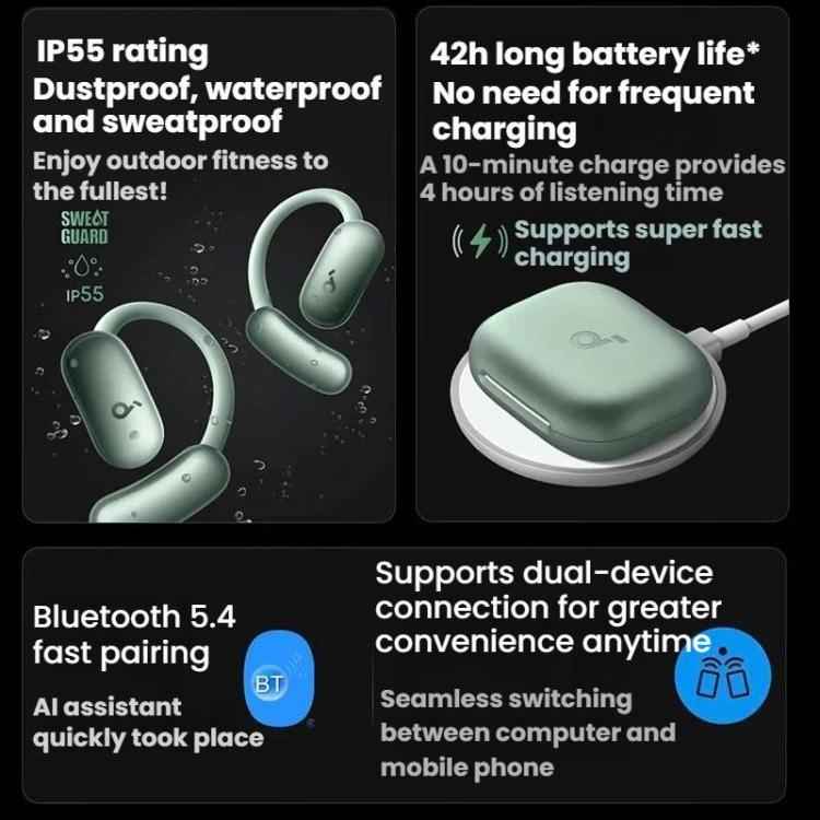 ANKER SoundCore Aerofit 2 Plus Open-Ear Bluetooth Translation Earphones, Aerofit 2 Plus